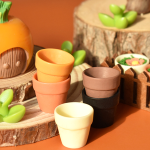 Maceta de terracota en miniatura, abalorios de resina para <span class=keywords><strong>casa</strong></span> de muñecas DIY, accesorios para disparar, pegamento de crema, accesorios decorativos - Product Image 3