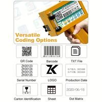 Printer Tanggal Portabel dengan Pegangan Ergonomis, Printer Label Vial ABS untuk Kemasan Luar Karton