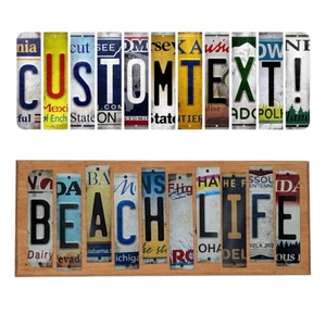 Support en aluminium personnalisé pour plaques d'<span class=keywords><strong>immatriculation</strong></span> de style californien avec lettres découpées, finition brillante/noir chromé, épaisseur 1-1,5 mm, décoratif - Product Image 5