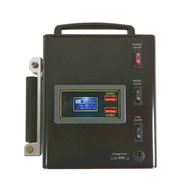 Multi-functional Emergency Hand Cranking Power Generator with Adjustable DC Output 0.6-36V Built-in Rechargeable Lithium Battery