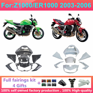 Kit completo de carenado inyectado para motocicleta, compatible con Z1000 ER1000 2003 2004 2005 2006, kits de carrocería y carenados Zxmt Z1000/ER10 - Product Image 1