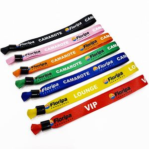 Factory Oem Customized Event Colorful Polyester <b>Wrist</b> Band Festival Eco-Friendly Fabric Wristband - Product Image 4