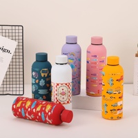 Termo de Acero Inoxidable con Diseño de Dibujos Animados para Niños, Personalizado con Logotipo de Fábrica al por Mayor, Libre de BPA, Regalo Escolar, para Viajes al Aire Libre