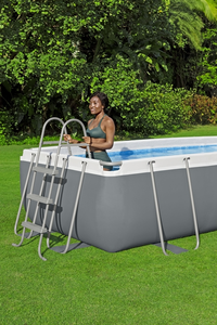<span class=keywords><strong>Piscina</strong></span> <span class=keywords><strong>Rectangular</strong></span> con Soporte <span class=keywords><strong>Power</strong></span> <span class=keywords><strong>Steel</strong></span> <span class=keywords><strong>Bestway</strong></span> 56441 para Adultos para Exteriores Sobre el Suelo - Product Image 5