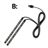 Lumière ambiante LED universelle pour voiture, 24 LED, lumière décorative, bandes lumineuses LED, lumière intérieure LED, décoration de voiture RGB