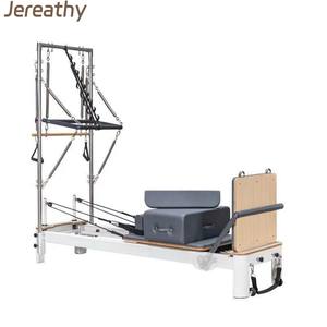 Jereathy Reformer, <span class=keywords><strong>machine</strong></span> de Pilates professionnelle en alliage d'aluminium avec trapèze et tour, portable et réglable - Product Image 1