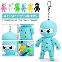 Porte-tee de golf de haute qualité en forme de porte-clés, organisateur de tees de golf amusant Nin/ja, capacité de 13 tees, accessoire de golf, support de tees