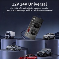 Inverter Mobil 24V ke 110V/220V 200W Port USB-C Adaptor Pemantik Rokok dengan Layar Tampilan dan Garansi 2 Tahun