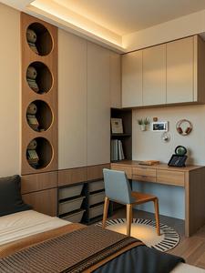 Muebles de Lujo Ligero Personalizados: Armario Tatami Completo con Estantería Integrada y Rincón de Descanso junto a la Ventana para Hogares Urbanos Modernos - Product Image 2