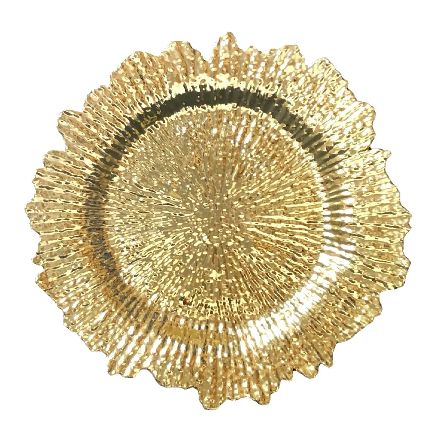 13inch Gold plastic Charger Plates Wedding Wholesale Western Steak Pad Table Chargers Plates Wedding