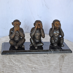 Venta al por mayor Paraíso al aire libre decorado tamaño real de bronce <span class=keywords><strong>tres</strong></span> <span class=keywords><strong>sabios</strong></span> mono jardín estatuas de animales - Product Image 6