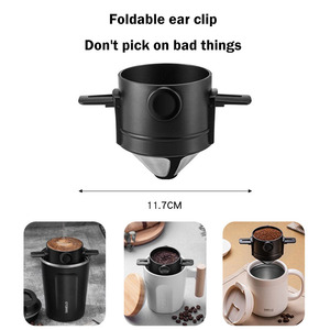 Gocciolatore di caffè in acciaio inox di alta qualità pieghevole casa campeggio facile da usare - Product Image 3