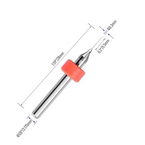 Forets pour PCB 1/8" à queue droite, micro-foret hélicoïdal en carbure de 0,3 mm sans finition pour circuits imprimés, pierre, <span class=keywords><strong>Dremel</strong></span>, bijoux - Product Image 2