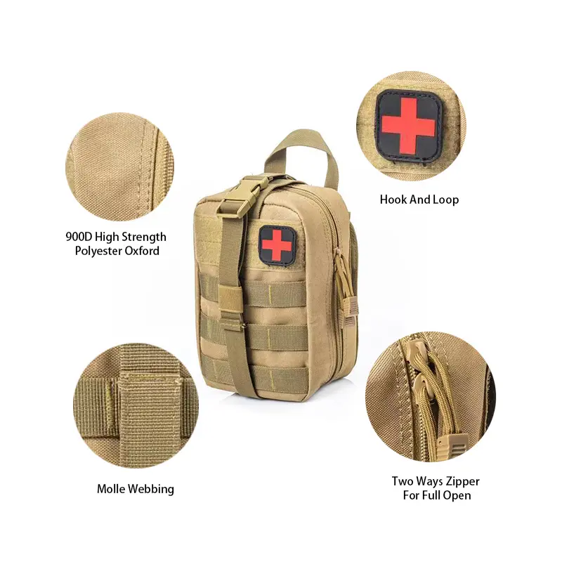Wholesale Tactical Rip-Away Medical Bag Emergency Molle Pouch Doctor First Aid Kit Utility Ifak Medical Bag