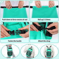 Sac étanche pliable en bâche PVC 500D de 25 L pour le stockage, idéal pour les voyages en plein air, l'escalade et la randonnée (vente en gros)