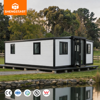 Villa de luxe préfabriquée en acier à panneaux sandwich, extensible, 3 chambres, avec salle de bain et cuisine, idéale pour hôtel ou bureau