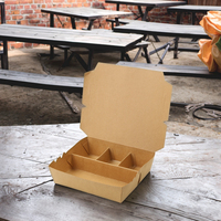 Emballage alimentaire carton kraft restauration rapide à emporter jetable restaurant à emporter poisson et frites boîte à poisson frit avec insert