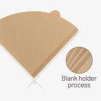 100 pièces V forme café filtre papier 1-2/2-4Cup pour goutte à goutte café filtre tasse papier café filtre