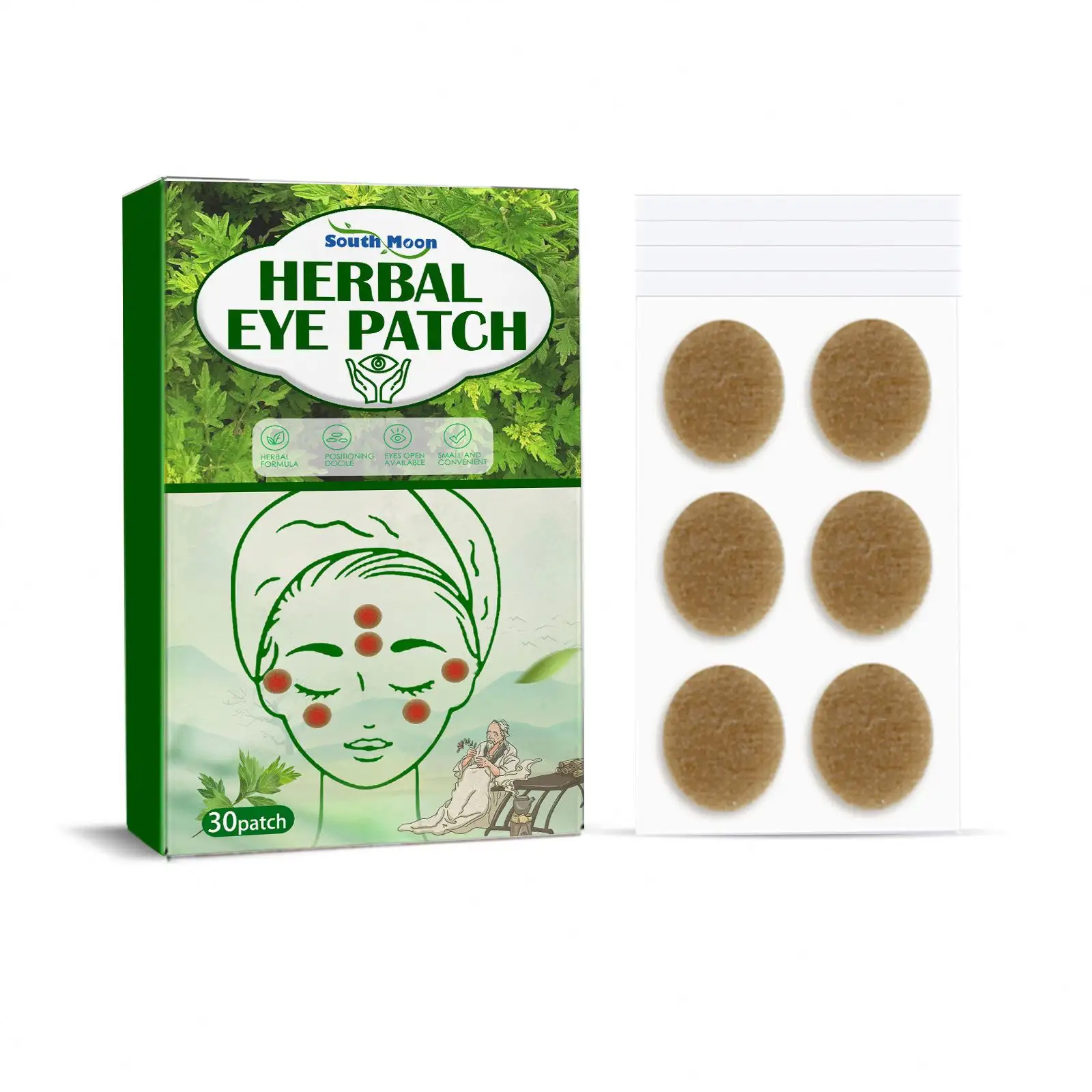 Absinthe sécurité à base de plantes soulager la fatigue surutilisation yeux sec astringent tissu Non tissé compresse froide Patch autocollant de Protection des yeux