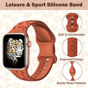 Trendybay Designer de luxe imprimé léopard Sport bracelet étanche Ultra <span class=keywords><strong>Se</strong></span> 8 7 6 49mm 38mm bracelet en Silicone pour bracelet <span class=keywords><strong>Applewatch</strong></span> - Product Image 3