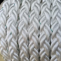 Corde d'amarrage à faible allongement et haute résistance à l'usure, corde de port de 60 mm, 8 brins, polypropylène, polyester mélangé