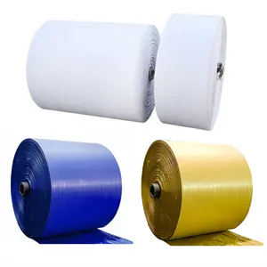 Pp tessuto tubolare in polipropilene rotolo 100% tessuto PP per jumbo bags tessuto rivestito in rotolo vendita di fabbrica