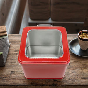 Scatola per orologio in banda stagnata nera quadrata per bambini imballaggi in metallo per orologi da regalo torte-scatola per stampa metallo personalizzata - Product Image 1