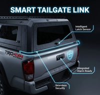Hardtop robuste en alliage d'aluminium pour pick-up Tacoma 5ft 6ft avec porte-bagages de toit pour aventures tout-terrain