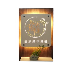 Illuminated Hollow Lightbox Rectangular <b>Led</b> Wall Lamp Easy Installation Custom Made - Product Image 2