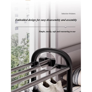 New Multifunctional Shoe Rack Metal Multi-layer Storage Rack Simple Vertical Display Home Storage Shoe Rack - Product Image 3