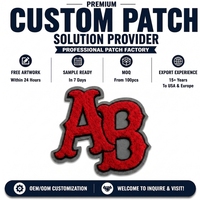 Patch brodé en chenille double couche personnalisé OEM, motif lettres grecques, pour sweats à capuche streetwear, vestes Letterman et marques de vêtements
