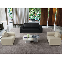 Ensemble de canapés sectionnels en cuir italien de luxe modernes meubles de bureau de direction pour réception de visiteurs pour salon chambre d'hôpital