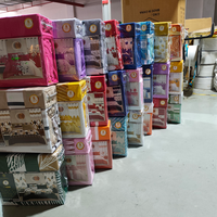Ensemble de draps de lit 8 pièces, rideau, drap de lit, taie d'oreiller, couette. Tissu de luxe en coton. Vente en gros d'usine. Modèle 2026 le plus récent.