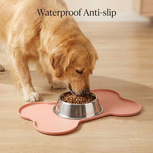 Tapis d'alimentation pour animaux de compagnie en silicone de qualité supérieure avec ventouses, antidérapant, pliable, pour gamelles de chien et de chat, facile à nettoyer, plateau de repas pour animaux - Product Image 3