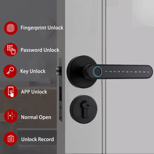 Cerradura Inteligente de Aleación de Zinc con Reconocimiento de Huella Dactilar y Contraseña, Almacenamiento en la Nube, para Puerta de Madera, Uso Doméstico - Product Image 3