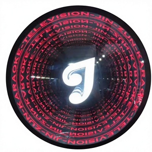 Letrero LED Personalizado con Efecto de Espejo de Mil Capas, Letrero Luminoso de Neón con Diseño de Red Abyss, Decoración para Puerta, Letrero LED Iluminado de Vidrio - Product Image 1