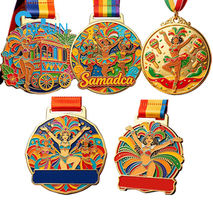 Medallón Personalizado del Sambódromo de Río de Janeiro, <span class=keywords><strong>Brasil</strong></span>, para Bailarines de <span class=keywords><strong>Samba</strong></span>, Desfiles, Fiestas, Carnaval, Ganadores, Medalla de <span class=keywords><strong>Samba</strong></span> Personalizada - Product Image 1