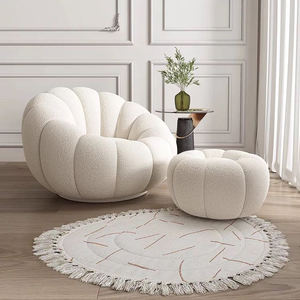 Nordico orsacchiotto sedia da soggiorno in tessuto di lana di lusso monoposto divano accento sedie a sdraio <span class=keywords><strong>poltrona</strong></span> pigra - Product Image 4