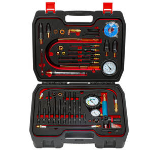 Kit de test de <span class=keywords><strong>compression</strong></span> et de détection de fuites 46 pièces avec jauge double jusqu'à 50 bars, idéal pour les moteurs <span class=keywords><strong>diesel</strong></span> HDI TDCi - Product Image 1