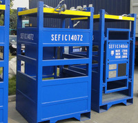 Support de bouteilles de gaz en zinc galvanisé pour l'extérieur, conforme à la norme DNV 2.7-1, pour cylindres d'azote