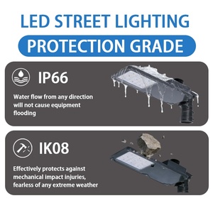 XINDECO LED街路灯（光センサー付き）60W-250W SMD3030 180lm/w 防水屋外LED街路灯ランプ（道路駐車場用） - Product Image 3