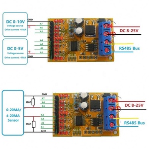 RS485 0-5V/0-10V 7ch การรับสัญญาณอนาล็อกแรงดันไฟฟ้า RS485 Modbus RTU R4AVA07 โมดูล - Product Image 3