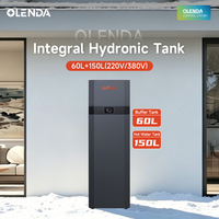 Tanque de Agua Caliente Hidrónico Integral Eléctrico de Alta Eficiencia, Tanque de Expansión de 5L para Bomba de Calor R290, Ahorro de Costos, Fácil Instalación