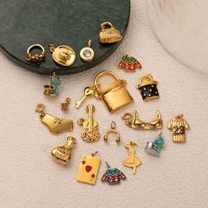 In Stock Stainless Steel DIY Pendant Necklace Fashion Daily Life Series Religious Style 18K Gold Color Vacuum Plating Charms - Product Image 3