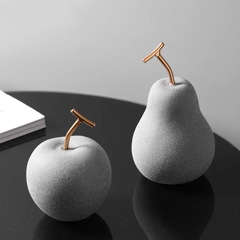 creative desktop ornament artificial apple and pear ceramic ornament home decorative accessories for living room