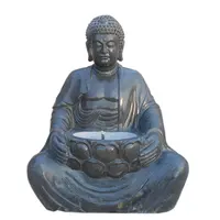 Настенный фонтан из натурального камня с статуей Будды