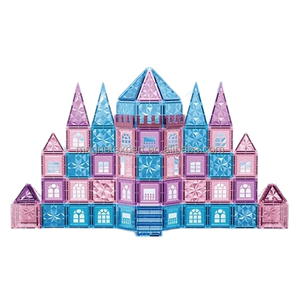 Blocs de Construction de Qualité à Bon Prix en Usine, 20 Ans, Carreaux Magnétiques Forts, Style Château de Neige, Grandes Pièces - Product Image 6