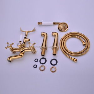 Полированный Золотой латунный Смеситель для ванной с двумя ручками - Product Image 6
