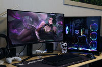 Moniteur de jeu ultra-mince 24 27 32 34 49 pouces avec écran LCD LED incurvé 144Hz IPS 1080p 99% SRGB 5ms temps de réponse pour PC