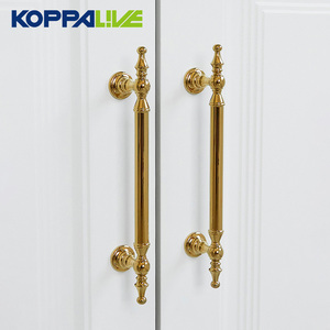 Koppalive laiton massif doré concave meubles poignées T barre bureau tiroir boutons armoires de cuisine tire poignées - Product Image 1